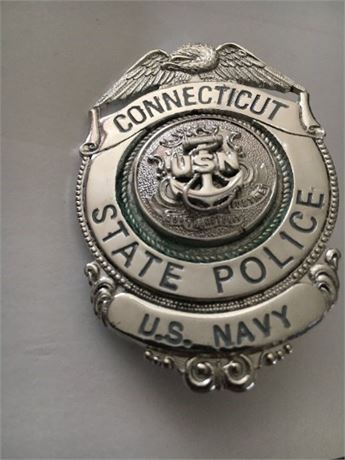 Novelty Badge Connecticut State Police US Navy REDUCED