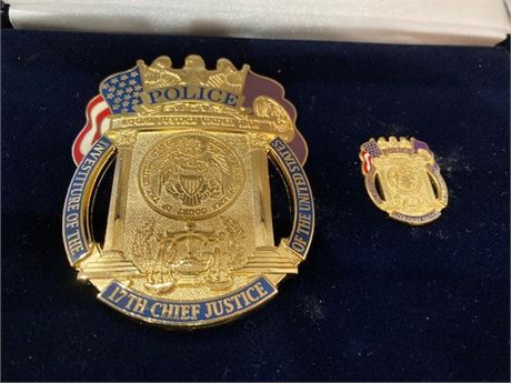 2005 US Supreme Court Police Investiture Badge Chief Justice Roberts - Collinson