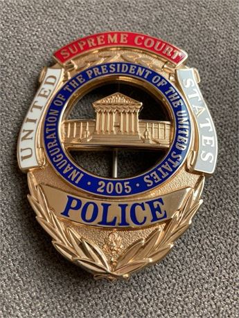 2005 US Supreme Court Police Inaugural Badge Mint in Opened Package - Blackinton