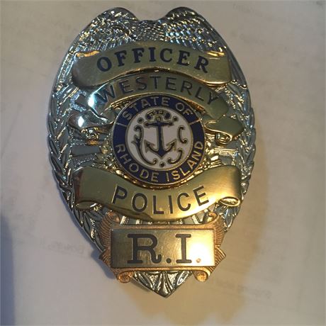 Westerly Rhode Island Police Officer Badge