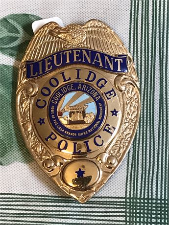 Lieutenant Coolidge Arizona Police Badge