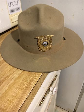 Vintage New Hampshire State Police Felt Trooper Stetson Campaign style hat