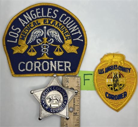 Los Angeles County Deputy Coroner Badge LA California POSSIBLE MOVIE PROP?