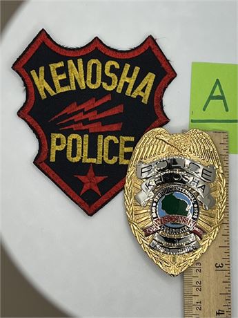1998 Kenosha Wisconsin 150 Year Commemorative Police Badge Ass Chief w/Patch