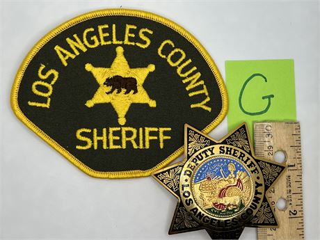 Los Angeles County Sheriff LASD LACSD Deputy Police Badge MOVIE TV PROP?