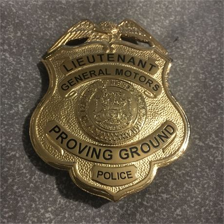Obsolete General Motors Proving Ground Michigan Police Lieutenant
