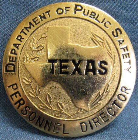 Full size Texas Department of Public Safety Personnel Director badge