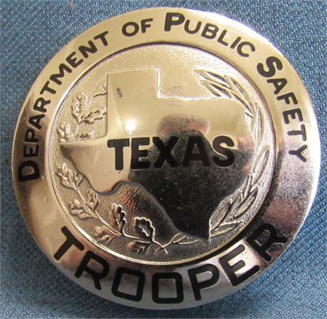 Original Texas Department of Public Safety "TROOPER" badge