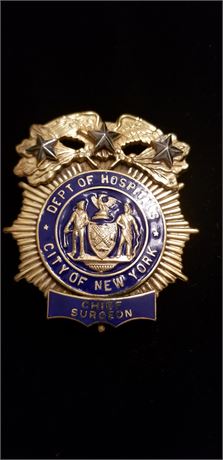 NYC Department of Hospitals Chief Surgeon Shield