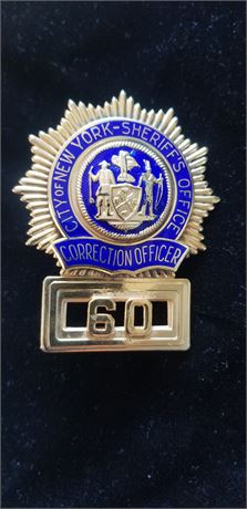 City of New York Sheriff's Office Corrections Officer Shield