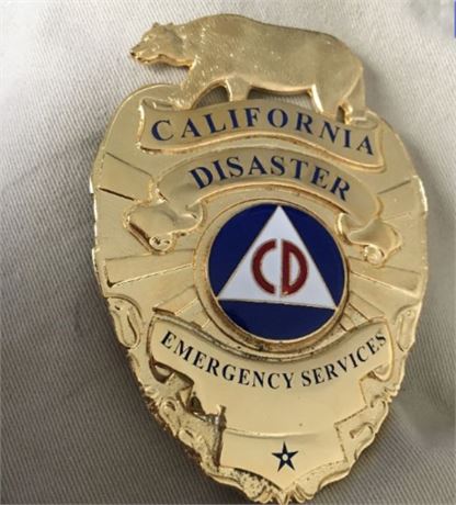 California Disaster Emergency Services Civil Defense badge