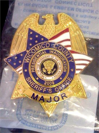 Wicomico County Sheriffs Office 2009 Inauguration Badges (Various Ranks)