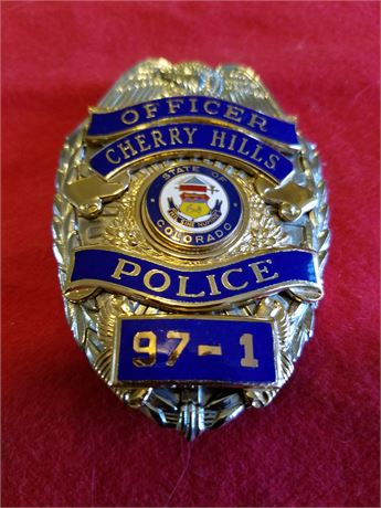 Police officer Cherry hills Colorado hallmarked