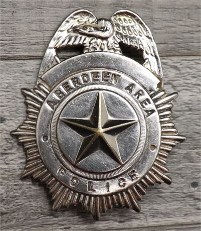 Aberdeen Area South Dakota Police Badge, Old Bureau of Indian Affairs