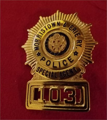 Morristown and Erie RY police special agent REDUCED