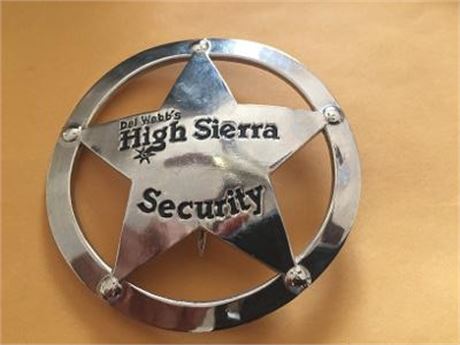 High Sierra Casino, Lake Tahoe, Nevada Security badge