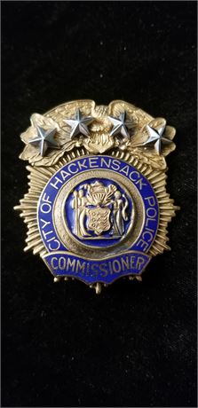 Hackensack New Jersey Police Department  Commissioner Shield