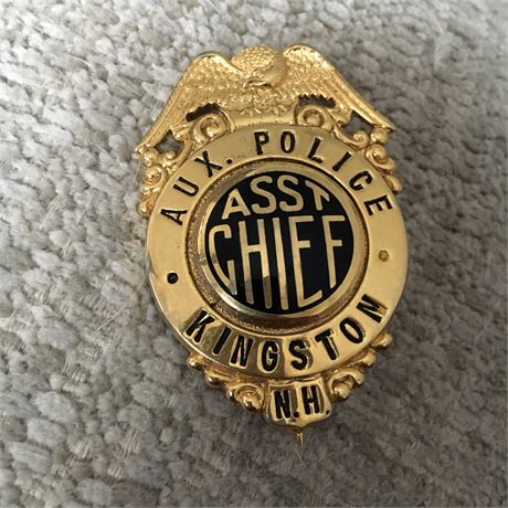 Kingston New Hampshire Auxiliary Police Assistant Chief badge