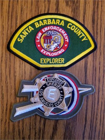 2 California police explorer patches