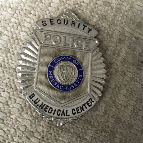 Vintage Boston University Medical Center Massachusetts Security Police badge