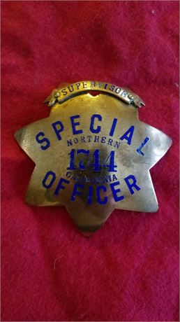 Northern California Special officer supervisor  hallmarked REDUCED