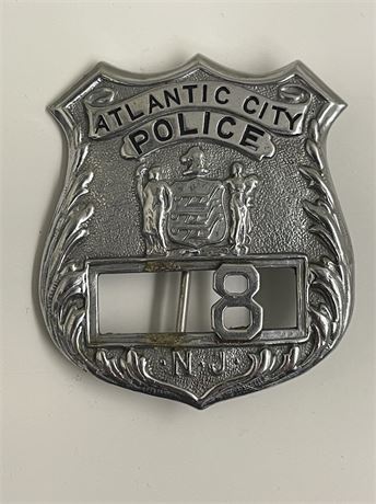 Vintage Obsolete Atlantic City Police New Jersey Police Badge