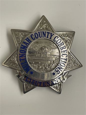 Vintage Obsolete Multnomah County Oregon Corrections Badge
