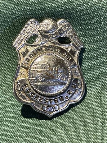 VINTAGE BADGE - ENGINE CO. No. 1, ROCHESTER, NH FIRE DEPARTMENT