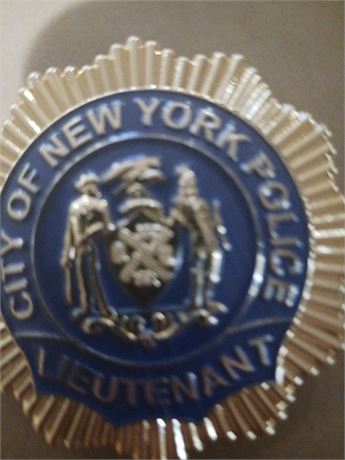 Full Size NYPD Lieutenant Shield Coin