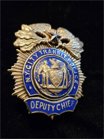 Obsolete New York City Transit Police Deputy Chief Shield