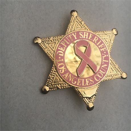 Los Angeles County California Breast Cancer Awarenes Deputy Sheriff Badge