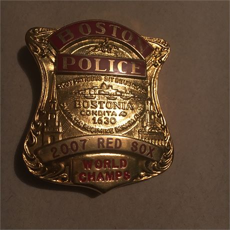 Boston Mass. Police & Red Sox 2007 World Series Champs Commemorative Novelty