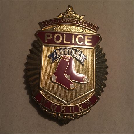 Woburn Mass. Police Boston Red Sox World Series Champs Commemorative Novelty