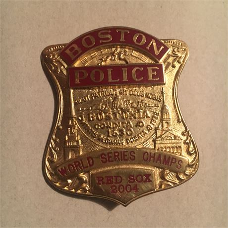 Boston Mass. Police & Red Sox 2004 World Series Champs Commemorative Novelty