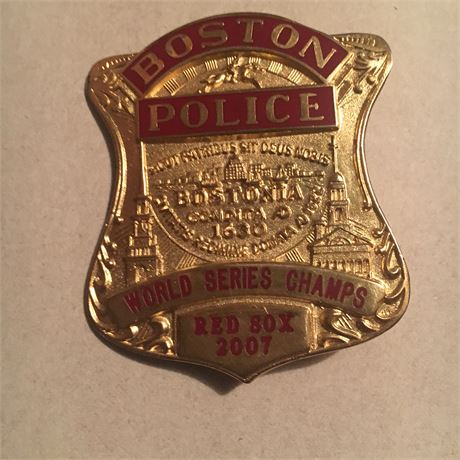 Boston Mass. Police & Red Sox 2007 World Series Champs Commemorative Novelty