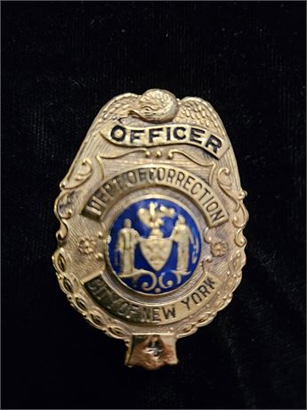 Obsolete NYC Department of Corrections Officer Shield