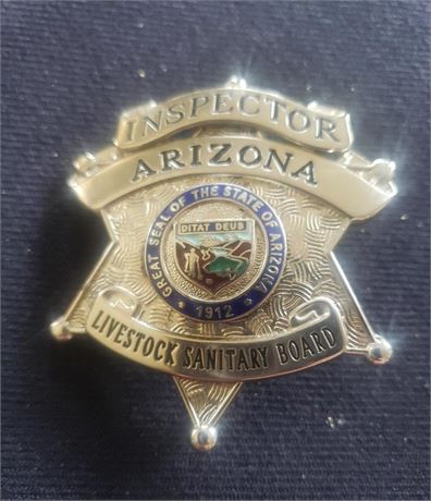 Obsolete, Arizona Inspector. Livestock sanitary board. Arizona Six points star.