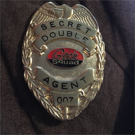 Obsolete Geek Squad Secret Double Agent Badge