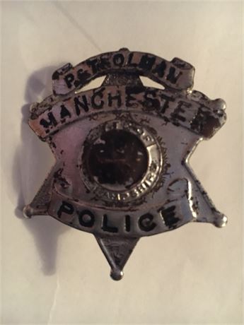 Vintage Manchester New Hampshire  Police badge