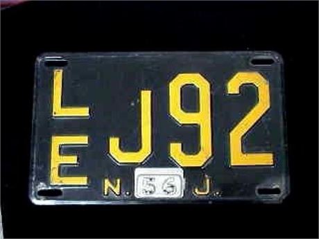 Mercer County New Jersey Law Enforcement License Plate