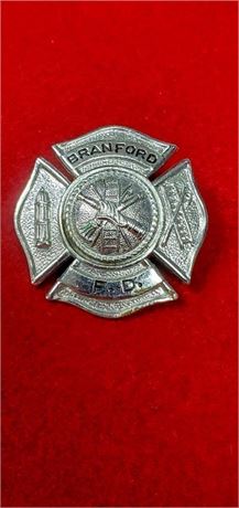 Branford Connecticut Fire Department Hat Badge