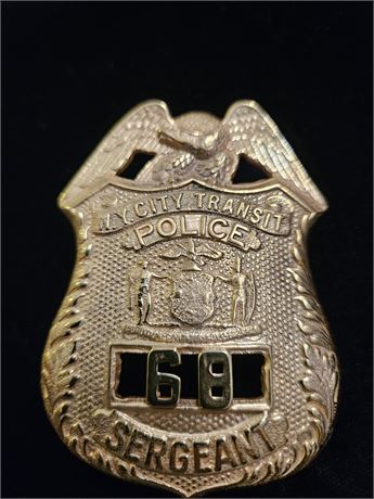 New York City Transit Police Sergeant Shield