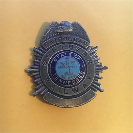 Southern Railway Patrolman Tennessee Railroad Police badge