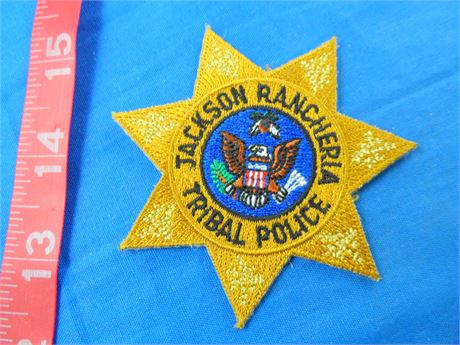 California, Jackson Rancheria Tribal Police Patch, 3" Star, Good Condition