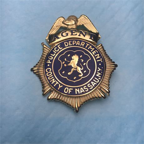 Nassau County NY Police (task force) Agent badge NO SHIPPING TO NEW YORK
