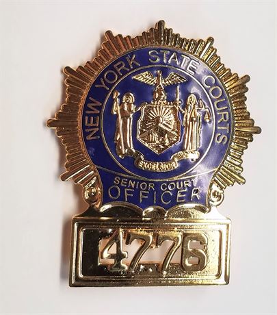 New York State Courts - Senior Court Officer's Excellent Copy 2nd badge