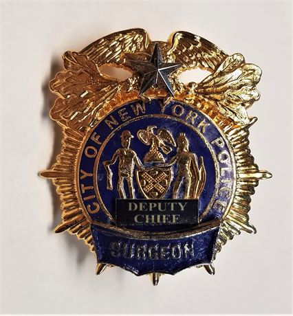 New York City Police Deputy Chief Surgeon Full Size 2nd badge (rough)