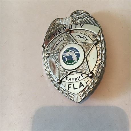 Manatee County Florida Deputy Sheriff Badge NO SHIPPING TO FLORIDA