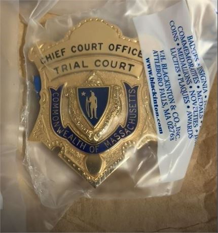 Chief Court Officer Trial Court State of Mass. still sealed in Blackinton bag