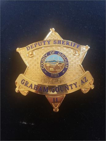 Vintage, Obsolete Deputy Sheriff badge Graham County Arizona